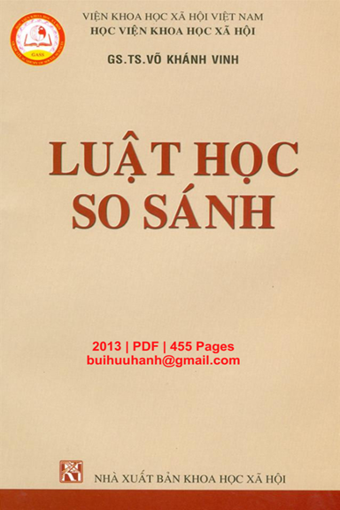 Luật Học So Sánh (NXB Khoa Học Xã Hội 2013) - Võ Khánh Vinh, 455 Trang