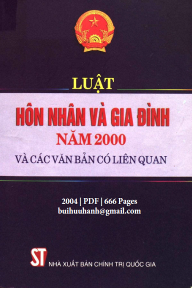 Luật Hôn Nhân Và Gia Đình Năm 2000 Và Các Văn Bản Có Liên Quan (NXB Chính Trị 2004) - Nhiều Tác Giả