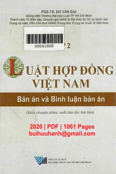 Luật Hợp Đồng Việt Nam Tập 2-Bản Án Và Bình Luận Bản Án (NXB Đại Học Quốc Gia 2020) - Đỗ Văn Đại