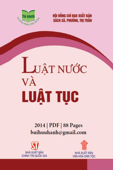 Luật Nước Và Luật Tục (NXB Chính Trị 2014) - Hà Lý, 88 Trang