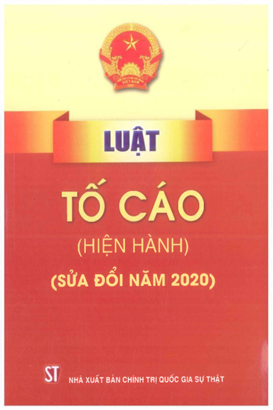 Luật Tố Cáo (NXB Chính Trị 2020) - Nhiều Tác Giả, 76 Trang