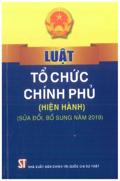 Luật Tổ Chức Chính Phủ (NXB Chính Trị 2020) - Nhiều Tác Giả, 60 Trang
