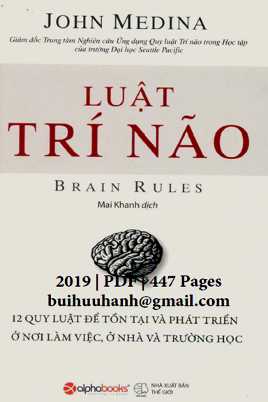 Luật Trí Não (NXB Thế Giới 2019) - John Medina, 447 Trang