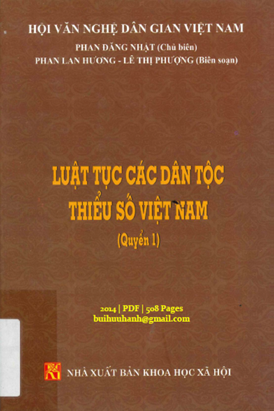 Luật Tục Các Dân Tộc Thiểu Số Việt Nam Quyển 1 (NXB Khoa Học Xã Hội 2014) - Phan Đăng Nhật, 508 Tran