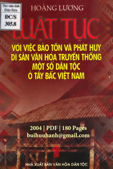 Luật Tục Với Việc Bảo Tồn Và Phát Huy Di Sản VHTT Một Số Dân Tộc Ở Tây Bắc Việt Nam - Hoàng Lương