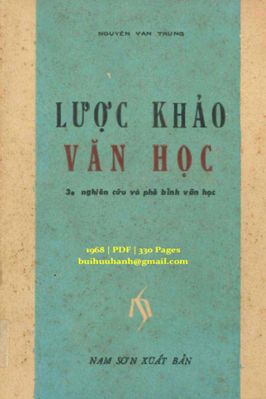 Lược Khảo Văn Học Tập 3-Nghiên Cứu Và Phê Bình Văn Học (NXB Nam Sơn 1968) - Nguyễn Văn Trung