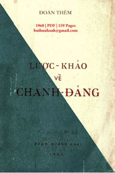Lược Khảo Về Chánh Đảng (NXB Phạm Quang Khai 1968) - Đoàn Thêm, 159 Trang