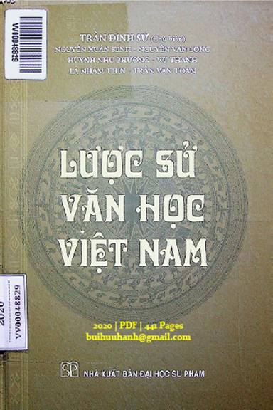 Lược Sử Văn Học Việt Nam (NXB Đại Học Sư Phạm 2020) - Trần Đình Sử, 441 Trang