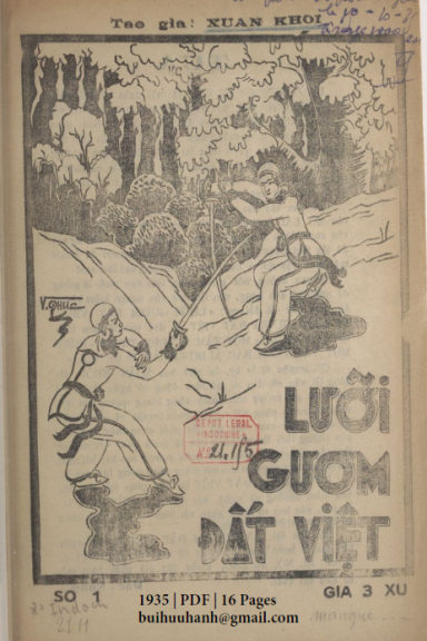 Lưỡi Gươm Đất Việt Số 1-9 (NXB Lang Tuyết 1935) - Lê Xuân Khôi, 144 Trang