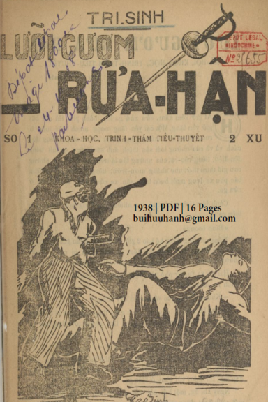 Lưỡi Gươm Rửa Hận Số 1 (NXB Nam Việt Văn Đoàn 1938) - Tri Sinh, 16 Trang