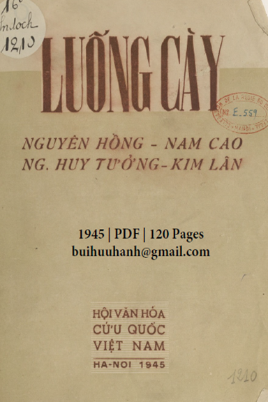 Luống Cày (NXB Lê Văn Tân 1945) - Nguyên Hồng, 120 Trang