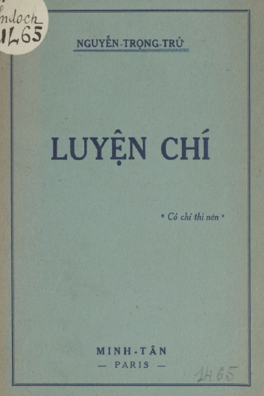 Luyện Chí (NXB Minh Tân 1952) - Nguyễn Trọng Trử, 68 Trang