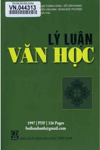Lý Luận Văn Học (NXB Giáo Dục 1997) - Hà Minh Đức, 326 Trang