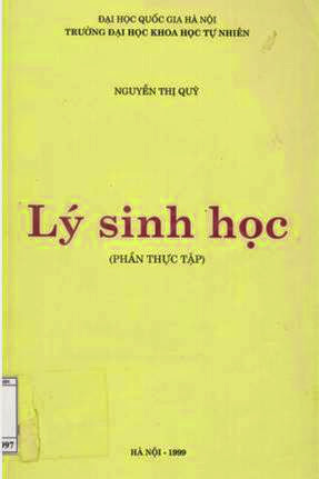 Lý Sinh Học (NXB Đại Học Quốc Gia 1999) - Nguyễn Thị Quỳ, 69 Trang