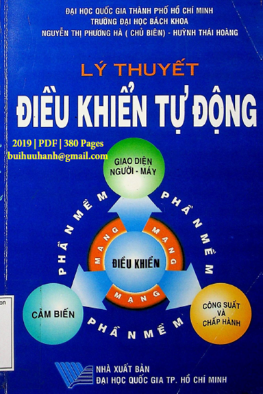 Lý Thuyết Điều Khiển Tự Động (NXB Đại Học Quốc Gia 2019) - Nguyễn Thị Phương Hà, 380 Trang