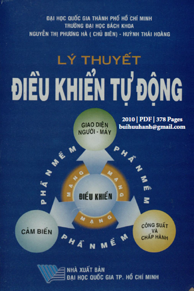 Lý Thuyết Điều Khiển Tự Động (NXB Đại Học Quốc Gia 2010) - Nguyễn Thị Phương Hà, 378 Trang