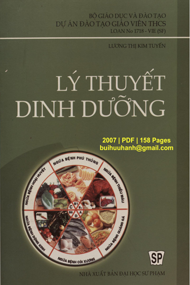 Lý Thuyết Dinh Dưỡng (NXB Đại Học Sư Phạm 2007) - Lương Thị Kim Tuyến, 158 Trang