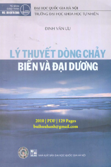 Lý Thuyết Dòng Chảy Biển Và Đại Dương (NXB Đại Học Quốc Gia 2010) - Đinh Văn Ưu, 129 Trang