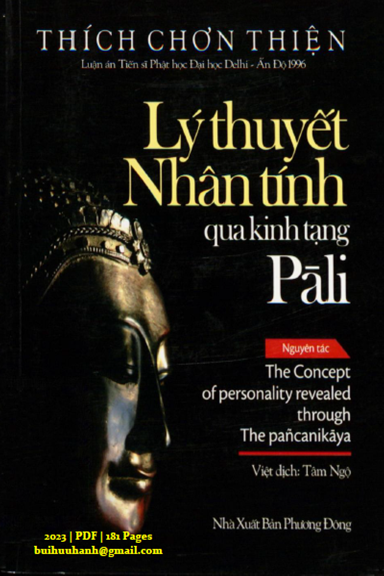Lý Thuyết Nhân Tính Qua Kinh Tạng Pali (NXB Phương Đông 2023) - Thích Chơn Thiện, 181 Trang