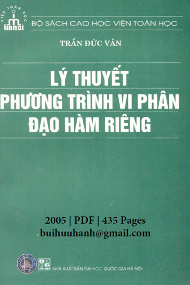 Lý Thuyết Phương Trình Vi Phân Đạo Hàm Riêng (NXB Đại Học Quốc Gia 2005) - Trần Đức Vân, 435 Trang