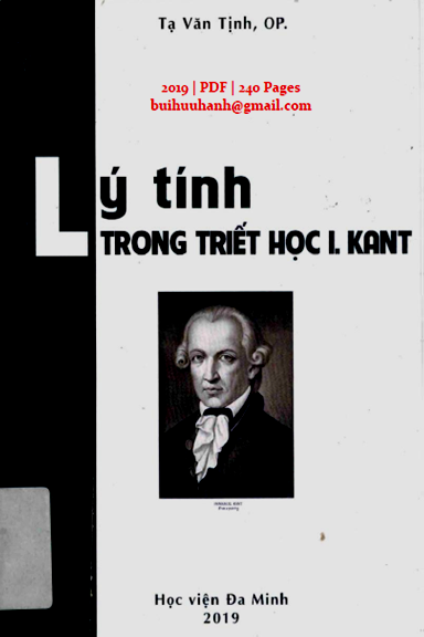 Lý Tính Trong Triết Học I. Kant (NXB Học Viện Đa Minh 2019) - Tạ Văn Tịnh, 240 Trang