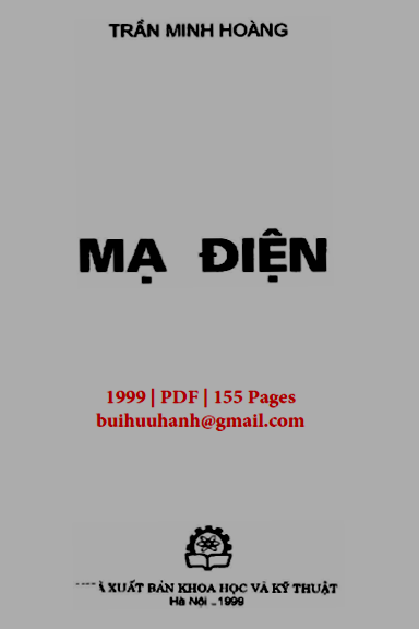 Mạ Điện (NXB Khoa Học Kỹ Thuật 1999) - Trần Minh Hoàng, 155 Trang