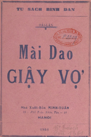 Mài Dao Giậy Vợ (NXB Minh Tuân 1951) - Hải Lân, 52 Trang