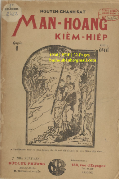 Man Hoang Kiếm Hiệp Quyển 1-9 (NXB Đức Lưu Phương 1938) - Nguyễn Chánh Sắt, 416 Trang
