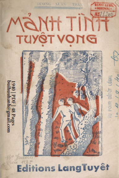 Mảnh Tình Tuyệt Vọng (NXB Lăng Tuyết 1940) - Dương Xuân Thân, 48 Trang