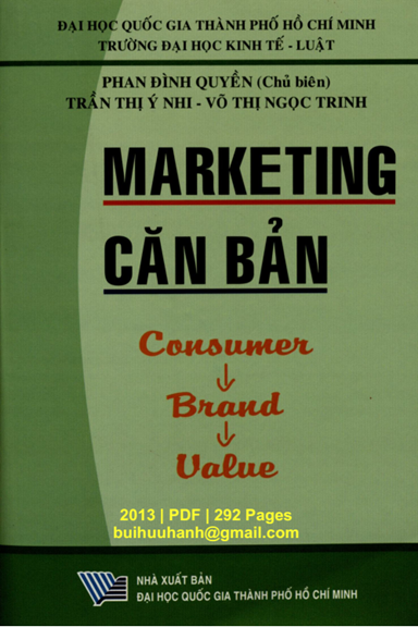 Marketing Căn Bản (NXB Đại Học Quốc Gia 2013) - Phan Đình Quyền, 292 Trang