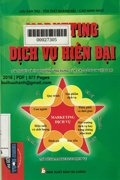 Marketing Dịch Vụ Hiện Đại (NXB Tài Chính 2016) - Lưu Đan Thọ, 577 Trang
