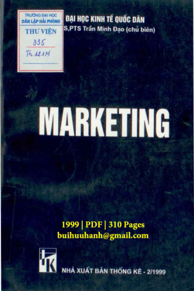 Marketing (NXB Thống Kê 1999) - Trần Minh Đạo, 310 Trang