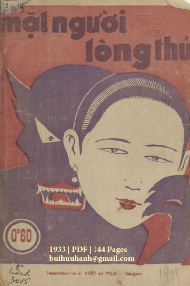 Mặt Người Lòng Thú (NXB Nguyễn Văn Viết 1933) - Trần Cảnh Ngộ, 144 Trang