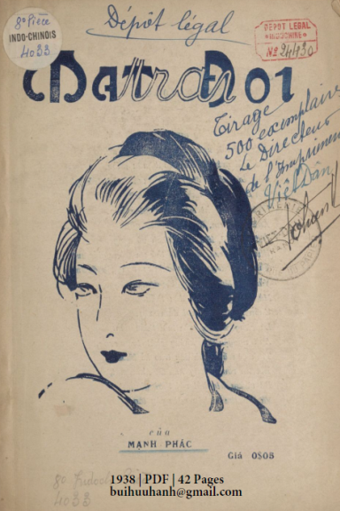 Mặt Trái Đời (NXB Việt Dân 1938) - Mạnh Phác, 42 Trang