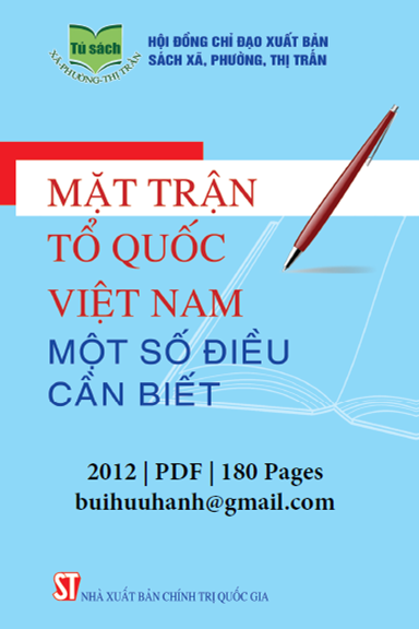 Mặt Trận Tổ Quốc Việt Nam Một Số Điều Cần Biết (NXB Chính Trị 2012) - Vũ Trọng Kim, 180 Trang