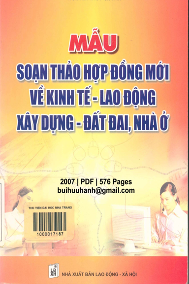 Mẫu Soạn Thảo Hợp Đồng Mới Về Kinh Tế, Lao Động, Xây Dựng, Đất Đai, Nhà Ở - Nguyễn Thúy Quỳnh
