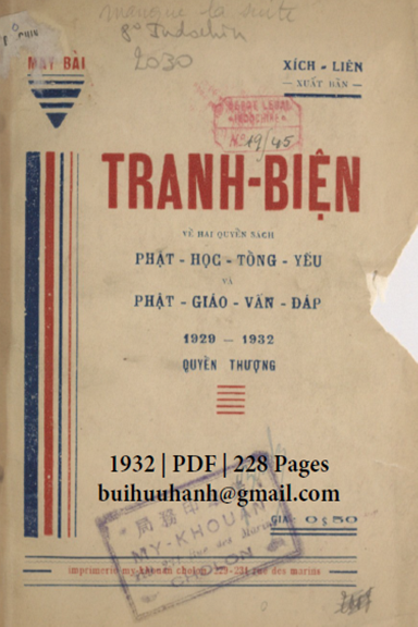 Mấy Bài Tranh Biện Về Hai Quyển Sách Phật Giáo Tổng Yếu Và Phật Giáo Vấn Đáp Quyển 1