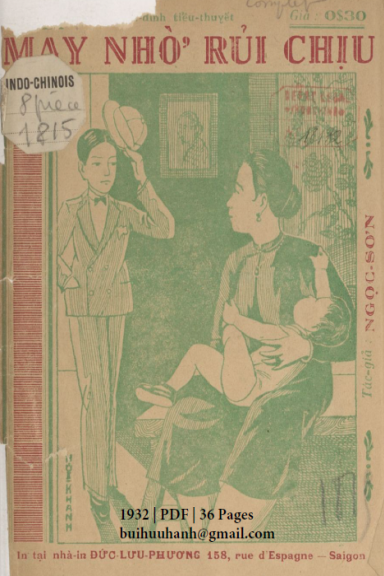 May Nhờ Rủi Chịu Cuốn 1-4 (NXB Đức Lưu Phương 1932) - Ngọc Sơn, 144 Trang