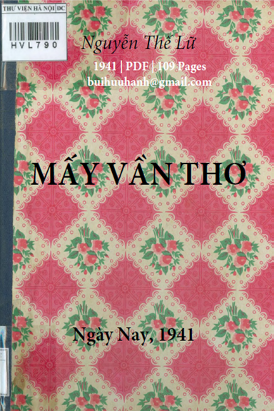 Mấy Vần Thơ (NXB Ngày Nay 1941) - Thế Lữ, 109 Trang