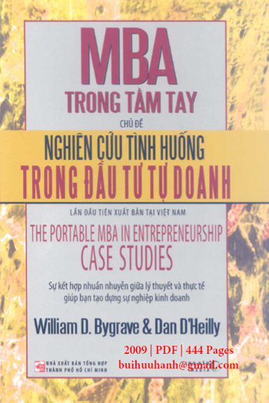 MBA Trong Tầm Tay Chủ Đề Nghiên Cứu Tình Huống Trong Đầu Tư Tự Doanh - William A. Bygrave