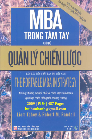 MBA Trong Tầm Tay-Chủ Đề Quản Lý Chiến Lược (NXB Tổng Hợp 2009) - Liam Fahey, 487 Trang