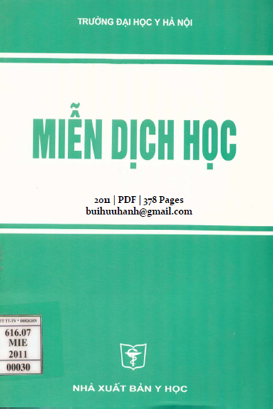 Miễn Dịch Học (NXB Y Học 2011) - Nguyễn Ngọc Lanh, 378 Trang