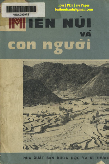 Miền Núi Và Con Người (NXB Khoa Học Kỹ Thuật 1971) - Lê Bá Thảo, 171 Trang
