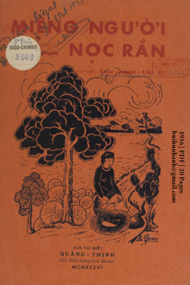 Miệng Người Nọc Rắn (NXB Thụy Ký 1936) - Chu Ngọc Chi, 20 Trang