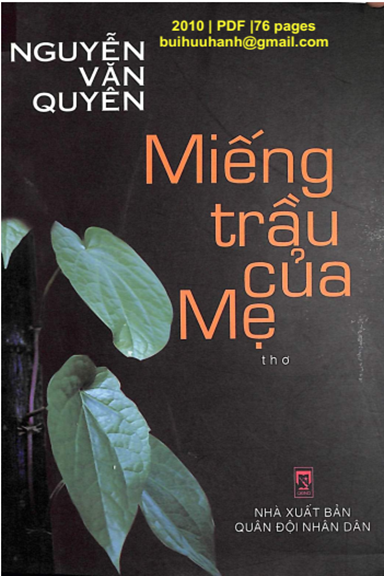 Miếng Trầu Của Mẹ (NXB Quân Đội 2010) - Nguyễn Văn Quyên, 76 Trang