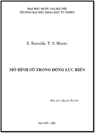 Mô Hình Số Trong Động Lực Biển (NXB Hà Nội 2007) - T. S. Murty, 423 Trang