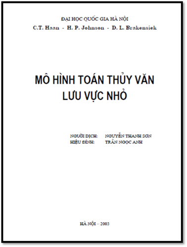 Mô Hình Toán Thủy Văn Lưu Vực Nhỏ (NXB Đại Học Quốc Gia 2003) - C. T. Haan, 870 Trang