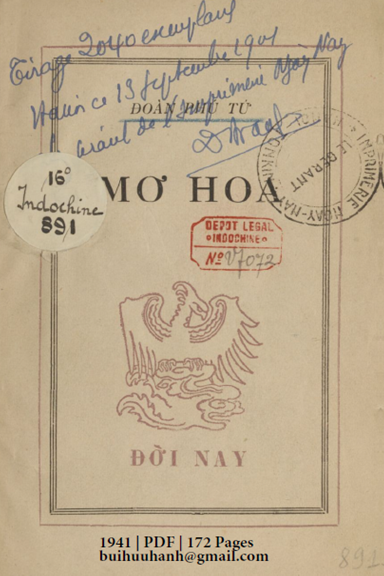 Mơ Hoa (NXB Đời Nay 1941) - Đoàn Phú Tứ, 172 Trang