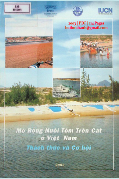 Mở Rộng Nuôi Tôm Trên Cát Ở Việt Nam (NXB Cà Mau 2003) - Nguyễn Minh Thông, 114 Trang
