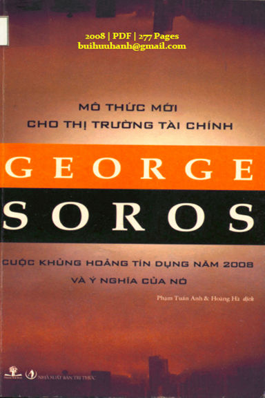 Mô Thức Mới Cho Thị Trường Tài Chính (NXB Tri Thức 2008) - George Soros, 277 Trang